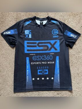 ESX360 Esports Jersey League Of Gamers Pro Kit Men’s Size Large Blue Black